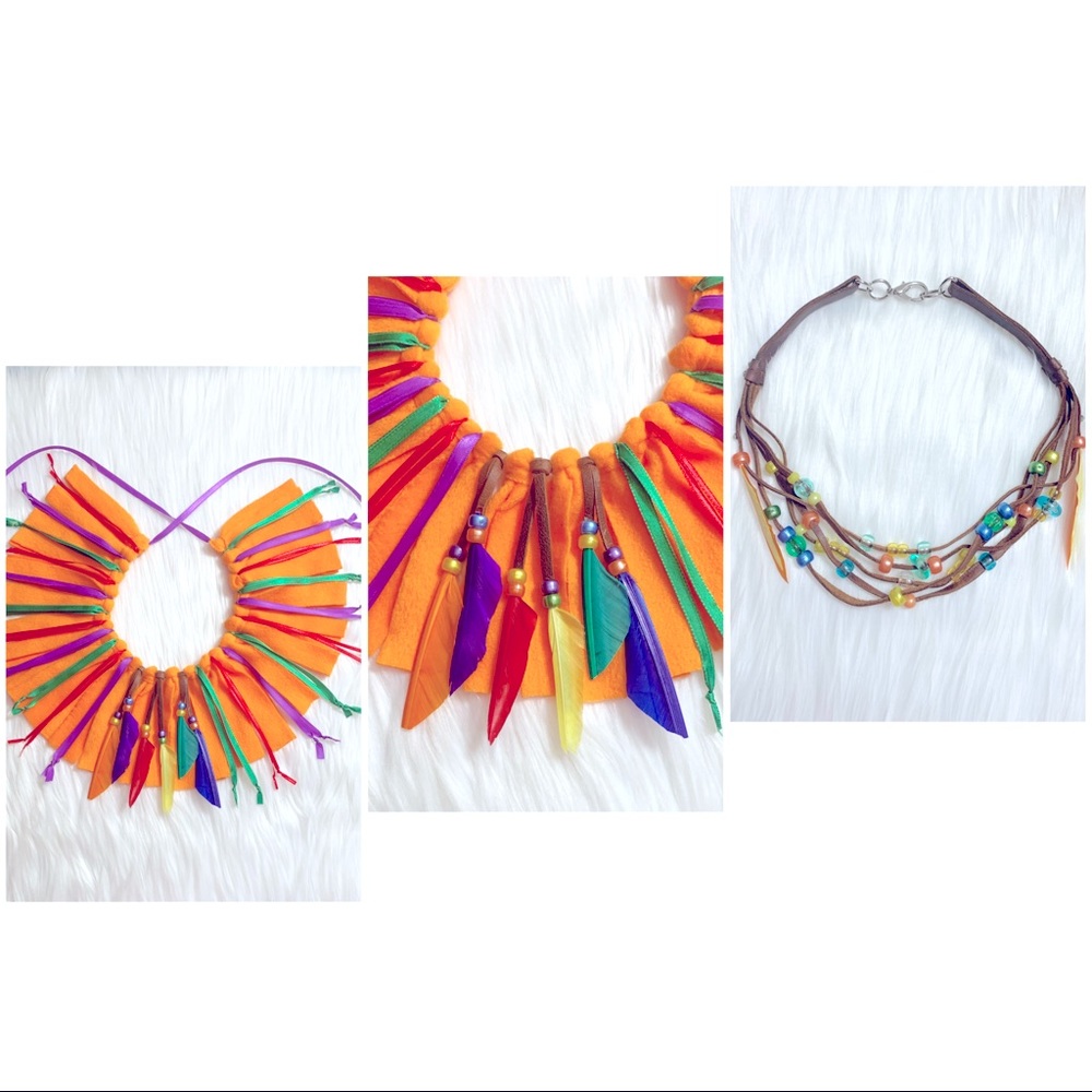💎Little Indian Dog Costume With Skirt And Necklace
